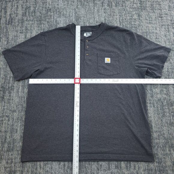 Carhartt Original Fit 3 Button Down Shirt Sleeve Grey Shirt Size XL - Picture 4 of 8